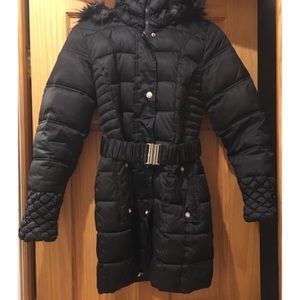 Betsey Johnson long black winter jacket size small